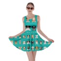 Different Type Vector Cartoon Dog Faces Skater Dress View1