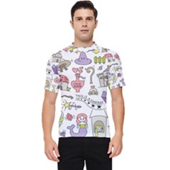 Fantasy Things Doodle Style Vector Illustration Men s Short Sleeve Rash Guard by Bedest