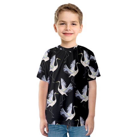 Crane Pattern Kids  Sport Mesh T-shirt by Bedest