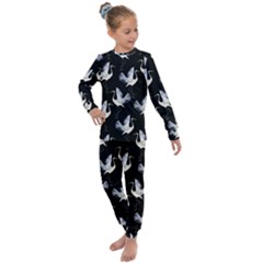 Crane Pattern Kids  Long Sleeve Set  by Bedest