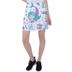 Set Cute Mermaid Seaweeds Marine In Habitants Tennis Skirt by Bedest