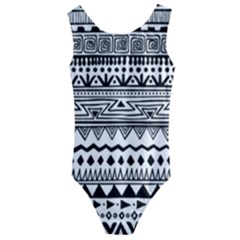 Boho Style Pattern Kids  Cut-out Back One Piece Swimsuit by Bedest