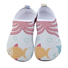 Underwater Seamless Pattern Light Background Funny Kids  Sock-style Water Shoes by Bedest