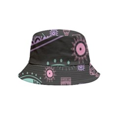 Vintage Seamless Pattern With Tribal Art African Style Drawing Inside Out Bucket Hat (kids) by Hannah976