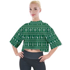 Wallpaper Ugly Sweater Backgrounds Christmas Mock Neck T-shirt by artworkshop