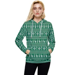 Wallpaper Ugly Sweater Backgrounds Christmas Women s Lightweight Drawstring Hoodie by artworkshop