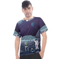 Alien Astronaut Scene Men s Sport Top by Bedest