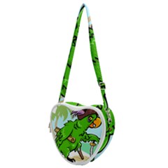 Parrot Hat Cartoon Captain Heart Shoulder Bag by Sarkoni