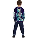 Bear Astronaut Futuristic Kids  Crewneck Sweatshirt View4