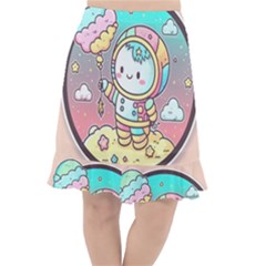 Boy Astronaut Cotton Candy Fishtail Chiffon Skirt by Bedest