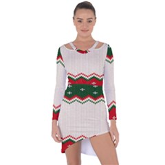 Merry Christmas Happy New Year Asymmetric Cut-out Shift Dress by artworkshop