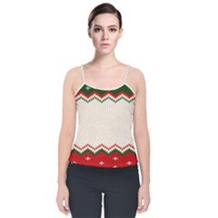 Merry Christmas Happy New Year Velvet Spaghetti Strap Top by artworkshop