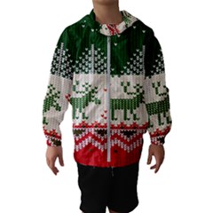 Merry Christmas Ugly Kids  Hooded Windbreaker by artworkshop