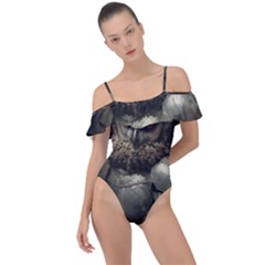 Owl Knight Frill Detail One Piece Swimsuit by goljakoff