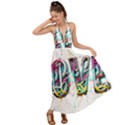 Graffiti Love Backless Maxi Beach Dress View1