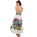 Graffiti Love Backless Maxi Beach Dress View2