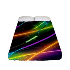 Vibrant Neon Dreams Fitted Sheet (full/ Double Size) by essentialimage