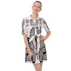 Donkey Ass Funny Nice Cute Floppy Belted Shirt Dress by Sarkoni