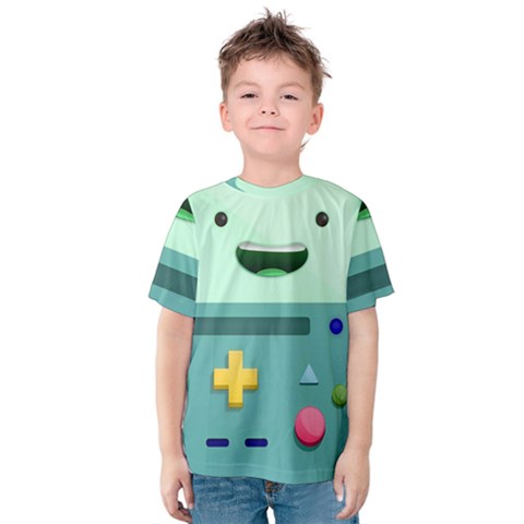 Bmo Adventure Time Kids  Cotton T-shirt by Bedest