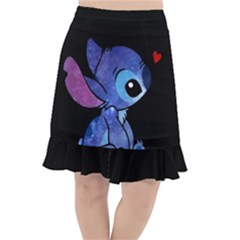 Stitch Love Cartoon Cute Space Fishtail Chiffon Skirt by Bedest