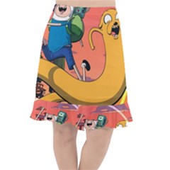 Finn And Jake Adventure Time Bmo Cartoon Fishtail Chiffon Skirt by Bedest