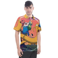 Finn And Jake Adventure Time Bmo Cartoon Men s Polo T-shirt by Bedest