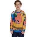 Finn And Jake Adventure Time Bmo Cartoon Kids  Crewneck Sweatshirt View1