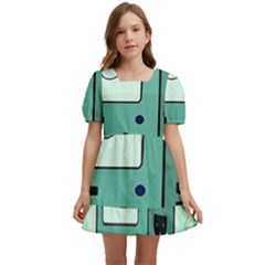 Adventure Time Bmo Kids  Short Sleeve Dolly Dress by Bedest