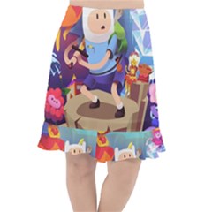 Cartoon Adventure Time Finn Princess Bubblegum Lumpy Space Fishtail Chiffon Skirt by Bedest