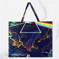 Trippy Kit Rick And Morty Galaxy Pink Floyd Zipper Large Tote Bag by Bedest