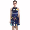 Trippy Kit Rick And Morty Galaxy Pink Floyd Velvet Halter Neckline Dress  View1