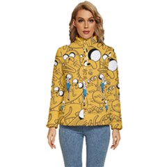 Adventure Time Finn Jake Cartoon Women s Puffer Bubble Jacket Coat by Bedest