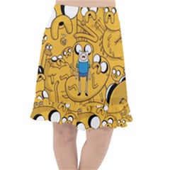 Adventure Time Finn Jake Cartoon Fishtail Chiffon Skirt by Bedest