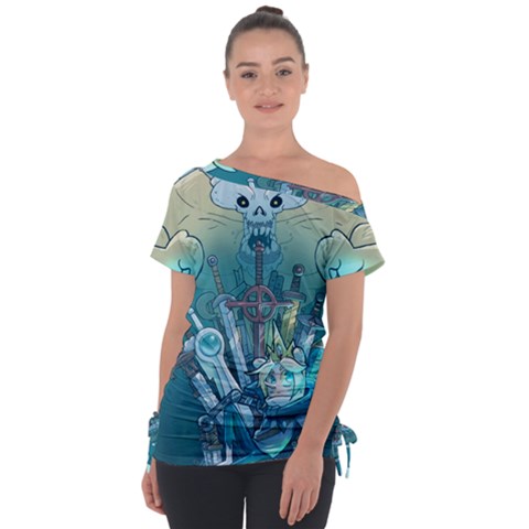 Adventure Time Lich Off Shoulder Tie-up T-shirt by Bedest