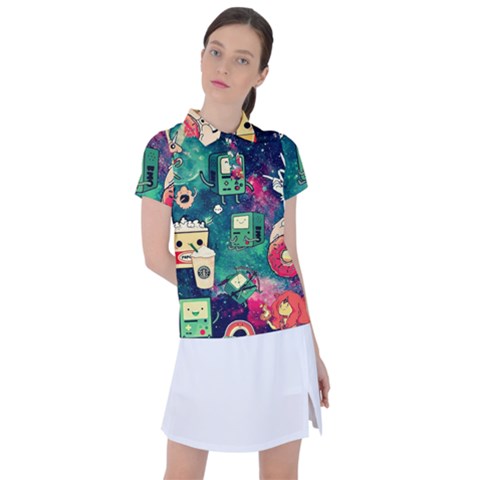 Adventure Time America Halloween Women s Polo T-shirt by Bedest