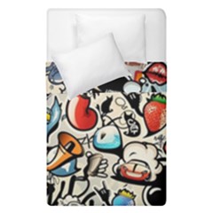 Art Book Gang Crazy Graffiti Supreme Work Duvet Cover Double Side (single Size) by Bedest