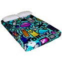 Graffiti Pop Art Crazy Retro Fitted Sheet (Queen Size) View2