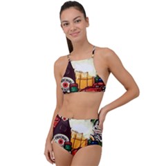 Graffiti Go Art Halter Tankini Set by Bedest