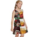 Graffiti Go Art Kids  Sleeveless Tiered Mini Dress View3