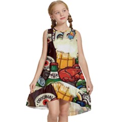 Graffiti Go Art Kids  Frill Swing Dress by Bedest