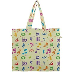 Seamless Pattern Musical Note Doodle Symbol Canvas Travel Bag by Hannah976