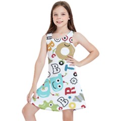 Seamless Pattern Vector With Funny Robots Cartoon Kids  Lightweight Sleeveless Dress by Hannah976