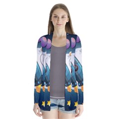 Spaceship Astronaut Space Drape Collar Cardigan by Hannah976