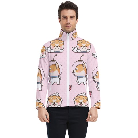 Set Kawaii Smile Japanese Dog Akita Inu Cartoon Men s Bomber Jacket by Hannah976