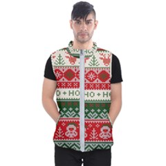 Ugly Sweater Merry Christmas  Men s Puffer Vest by artworkshop