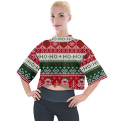 Ugly Sweater Merry Christmas  Mock Neck T-shirt by artworkshop