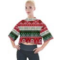 Ugly Sweater Merry Christmas  Mock Neck T-Shirt View1