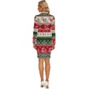 Ugly Sweater Merry Christmas  Long Sleeve Shirt Collar Bodycon Dress View4