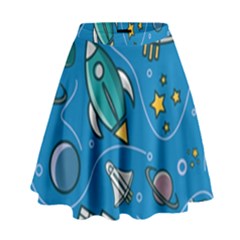 About Space Seamless Pattern High Waist Skirt by Hannah976