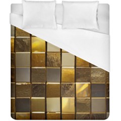 Golden Mosaic Tiles  Duvet Cover (california King Size) by essentialimage